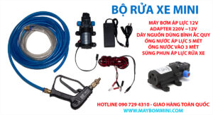 bo rua xe mini 12v dung sung phun ap luc