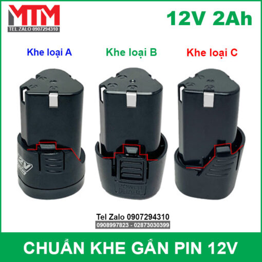 Chuan Khe Pin 12v May Khoan May Bat Vit A B C