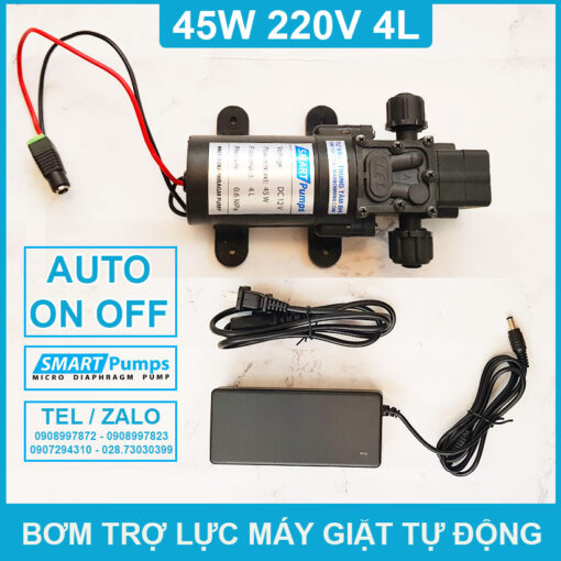 Bom Tro Luc Nuoc May Giat Tu Dong 220v