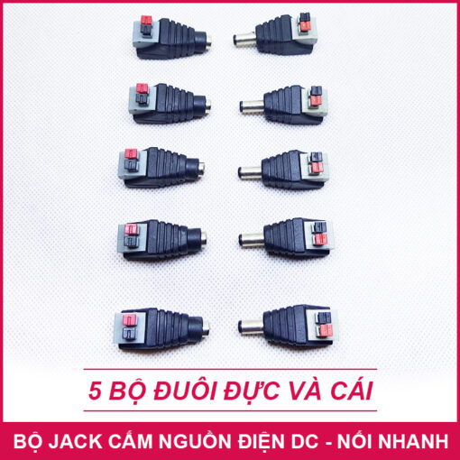 Jack Cam Nguon Dien Adapter Noi Nhanh 5 Bo Lazada