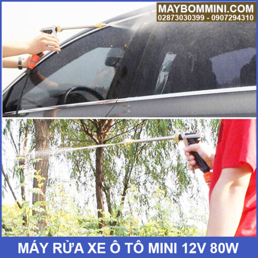 May Rua Xe Ap Luc Mini 12v