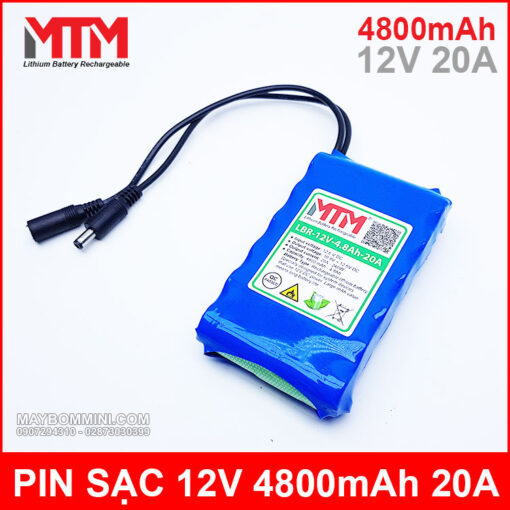 Pin Sac 12V 4800mah 20A Chinh Hang