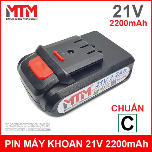 Pin May Khoan Ban Vit Cam Tay 21V 2200mah Chuan C