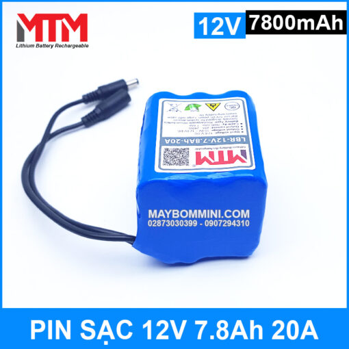 Pin Sac 12v 7800mah 20A Gia Tot Chat Luong Cao Cap