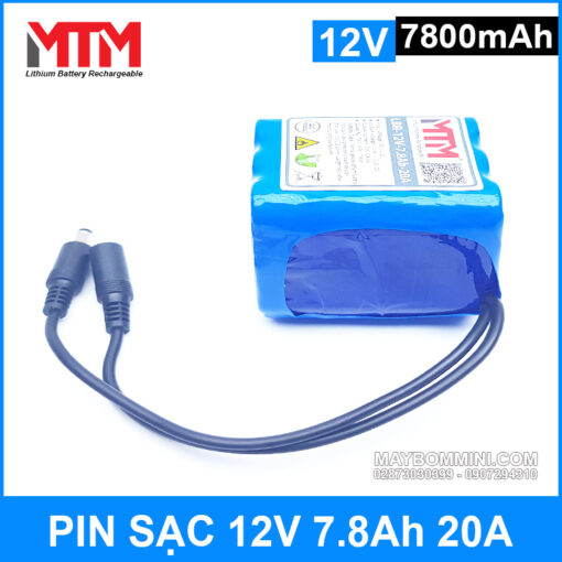 Pin Sac Lithium Ion 12v 2700mah 20A Chinh Hang