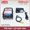 Box Pin Sac 12V 6000mah 20A Chinh Hang