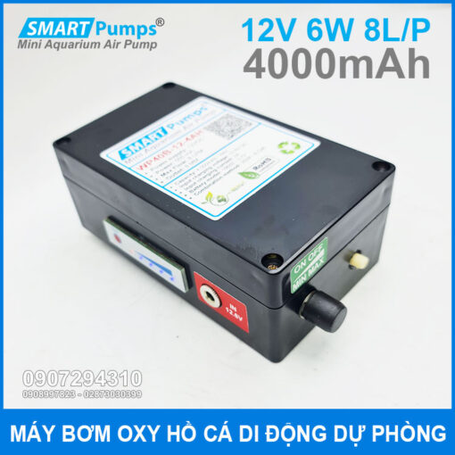 May Bom Suc Khi Oxy Ho Ca Du Phong 12v 4000mah