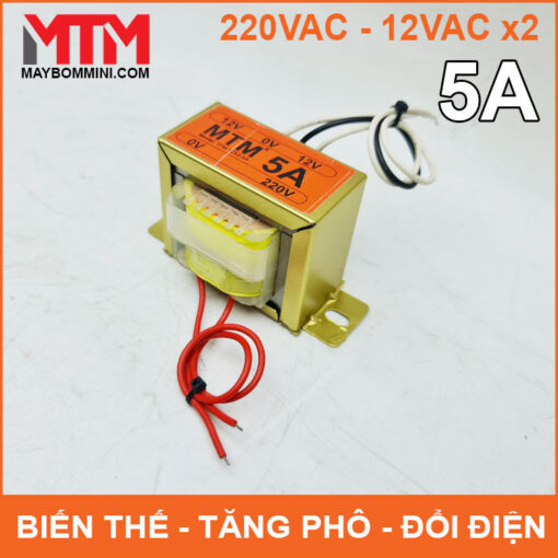 Bien The Bien Ap Tang Pho Doi Dien AC 220V Ra 12V 5A Doi