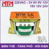 Bien The Bien Ap Tang Pho Doi Dien AC 220V Ra 3v 6v 9v 12v 15v 18v 24v