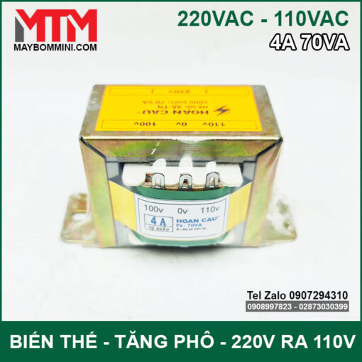 Bien The Bien Ap Tang Pho Doi Dien AC 220V Ra110V 4A 70VA