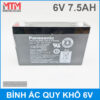 Binh Ac Quy Kho 6V 7500mah Panasonic