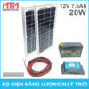 Bo Nang Luong Mat Troi 20W Dieu Khien Sac Binh Ac Quy 12V 7500mah