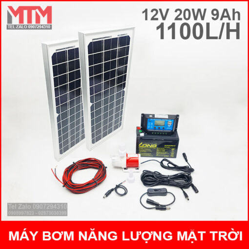 May Bom Nang Luong Mat Troi 12V 20W 9ah Chinh Hang