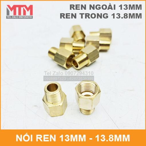 Noi Ren Ngoai 13mm Ren Trong 13 8mm Dong Thau Gia Re