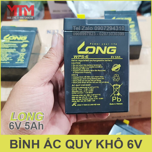 Binh Ac Quy Kho 6v 5ah Long