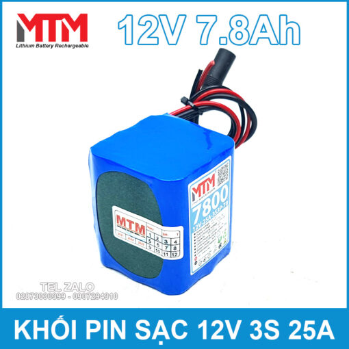 Gia Khoi Pin 12V 3S 7800mah 25A