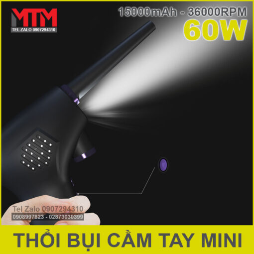 Quat Thoi Mini Toc Do Cao Co Den Led