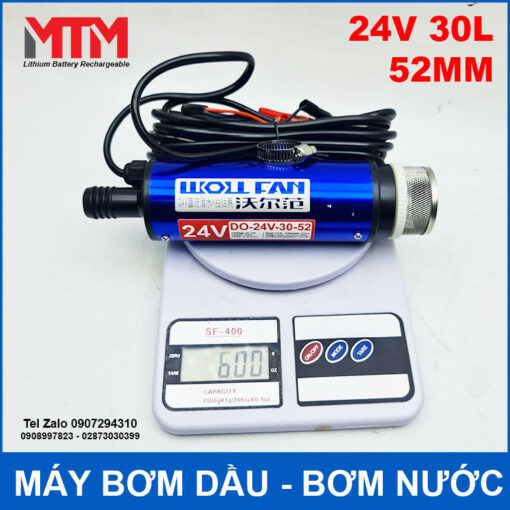 May Bom Dau Bom Chat Long 24V 100W 30L 52mm Trong Luong