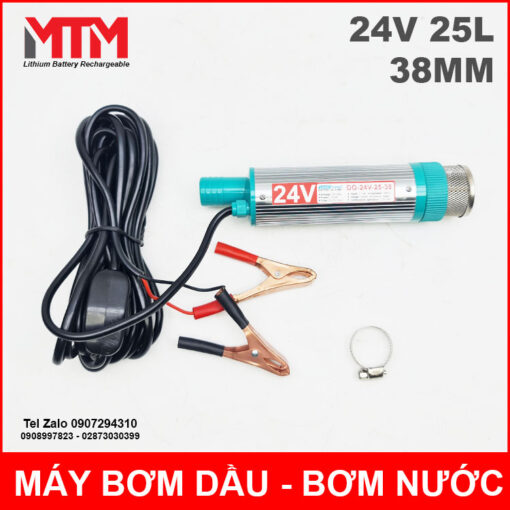 May Bom Dau Bom Nuoc Chim 24V 100W 25L 38mm Cao Cap