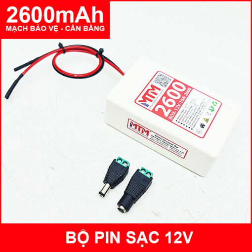 Pin Sac 12V 2600mah 10A MTM Khong Kem Sac