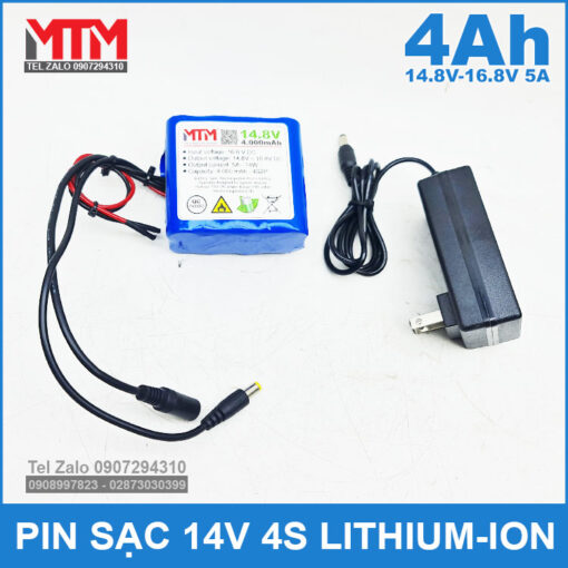 Pin 14V 4000mah 5A 4S2P MTM