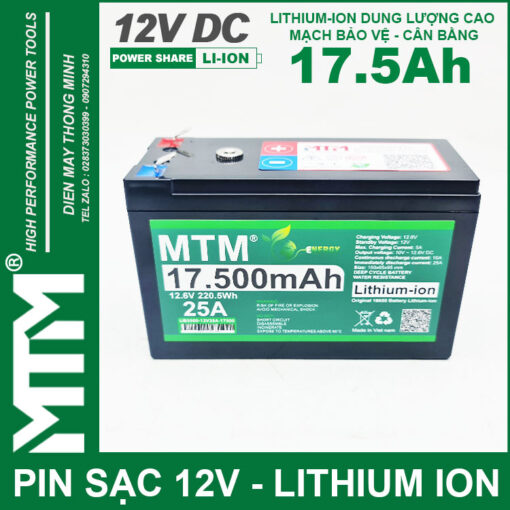 Pin quat den quat tich dien 12V 25A 17500mAh MTM cao cap chinh hang